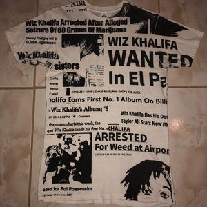 Wiz Khalifa Newspaper T Shirt Rare